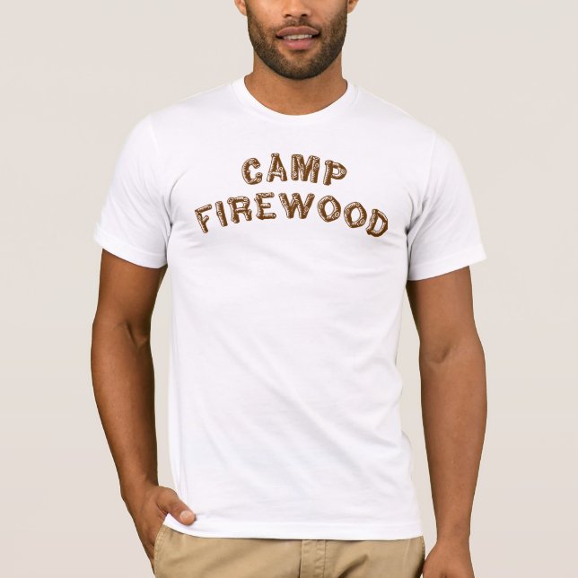 Camiseta Lenha do acampamento (Frente)