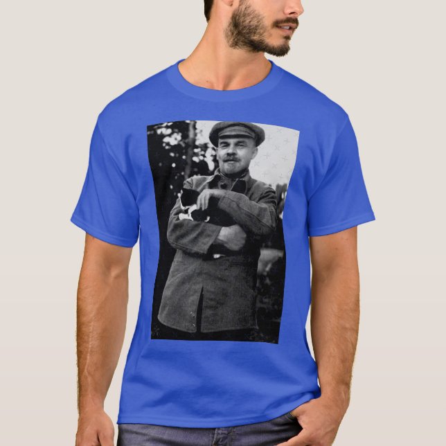 Camiseta Lenin and his Cat girl funny (Frente)