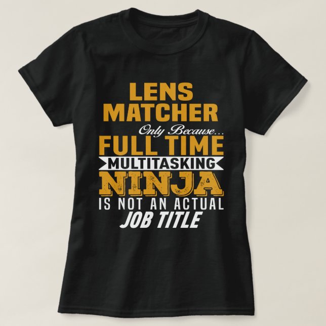 Camiseta Lens Matcher (Frente do Design)