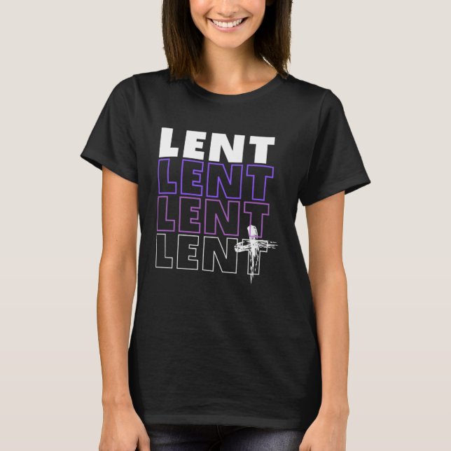 Camiseta LENT Typography with ash cross (Frente)
