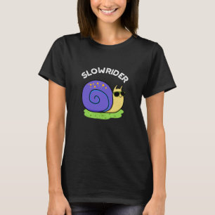Camiseta Lenta Cavaleiro Engraçado Baixo Rider Caracol Escu