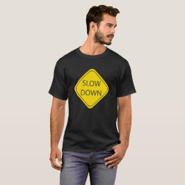 Camiseta Lenta para Baixo, Design de Sinal de Estr