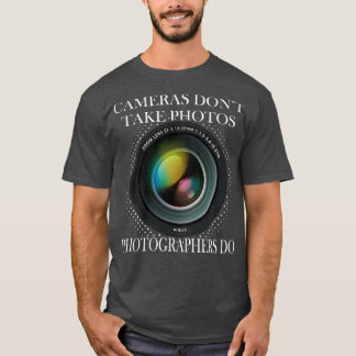 Camiseta Lente da câmera fotográfica