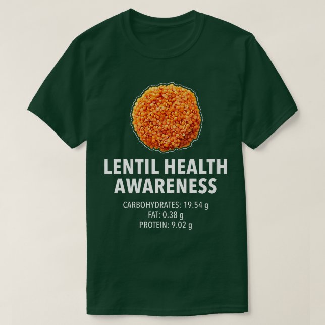Camiseta Lentil Health Epert Brown Yellow Red Green (Frente do Design)