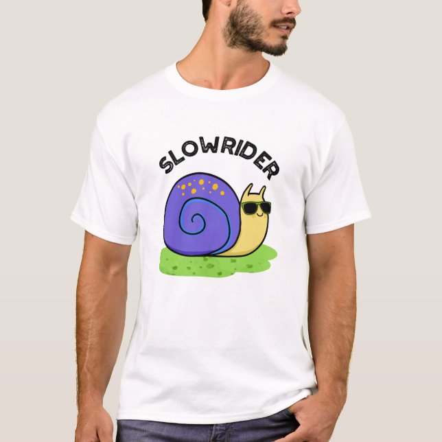 Camiseta Lento Cavaleiro Engraçado Baixo Caracol (Frente)