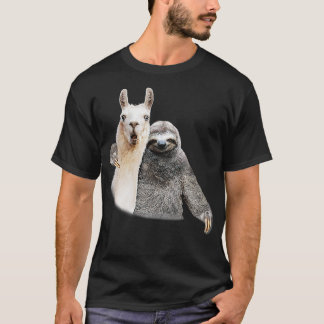 CAMISETA LENTO E LLAMA MELHORES PAIS ENGRAÇADOS