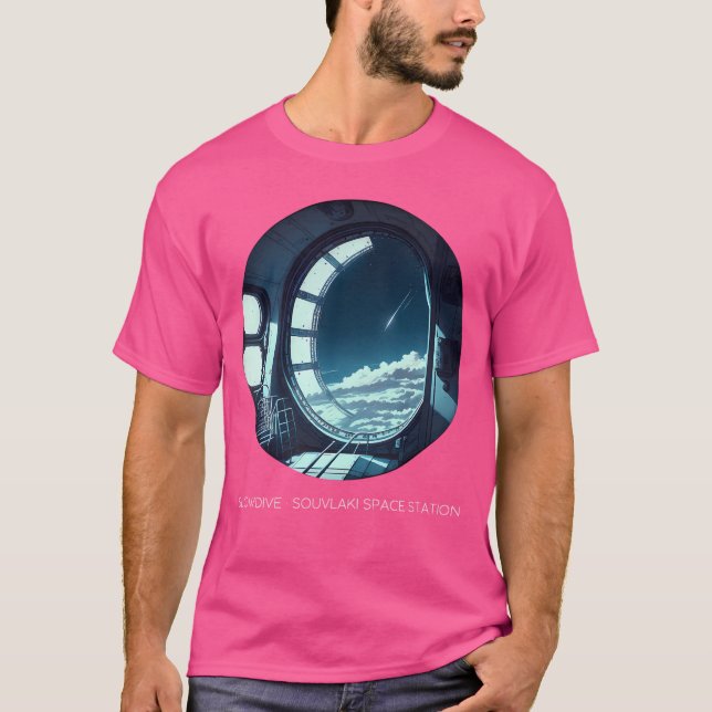 Camiseta Lento - Estação Espacial de Souvlaki - Estilo Retr (Frente)