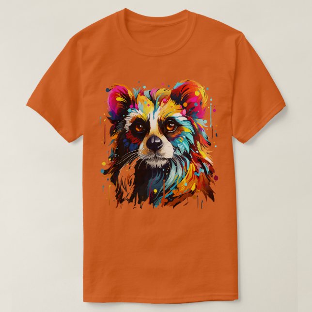 Camiseta Lento Loris Rainbow (Frente do Design)