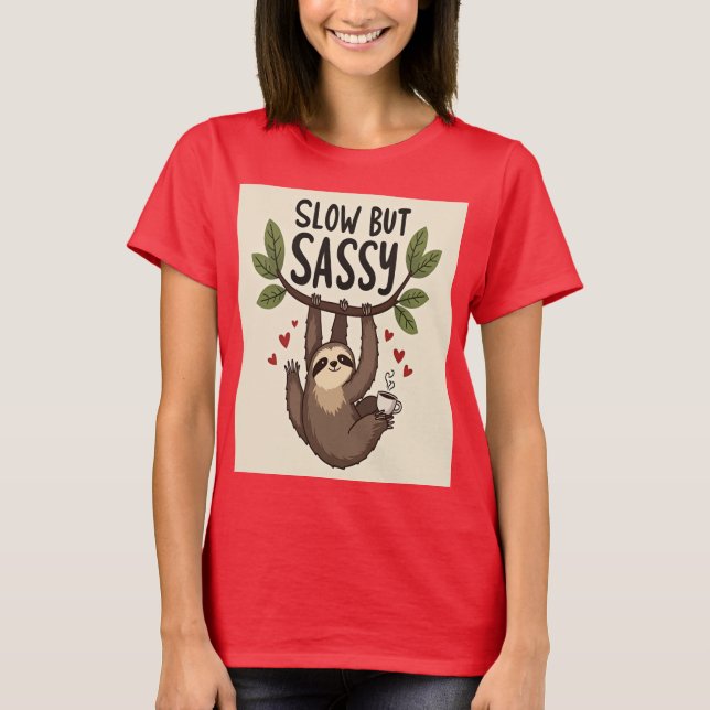 Camiseta Lento, Mas Assustador: Negrito e Confiante (Frente)