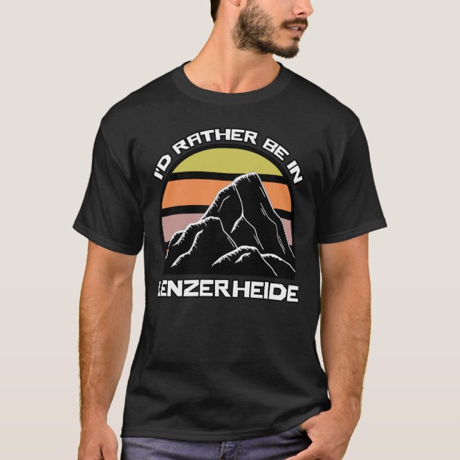 Camiseta Lenzerheide, Suíça Vintage Sunset Mountain (Frente)