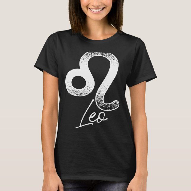 Camiseta Leo Astrology and Horoscope Zodiac Sinal (Frente)