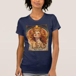 Camiseta Leo Astrology Lion Aniversário Julho Agosto Zodiac