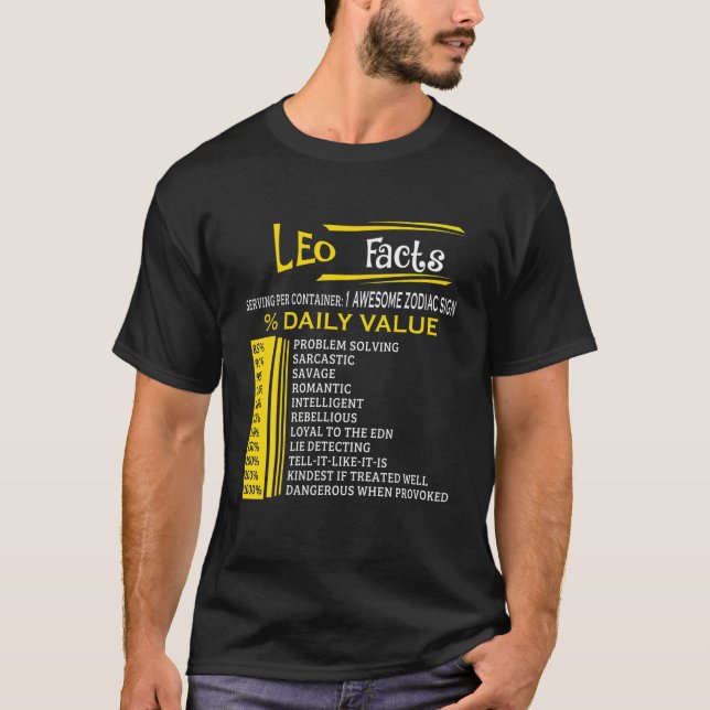 Camiseta Leo Fata Nascer Zodiac Em 23 de julho - 22 de agos (Frente)