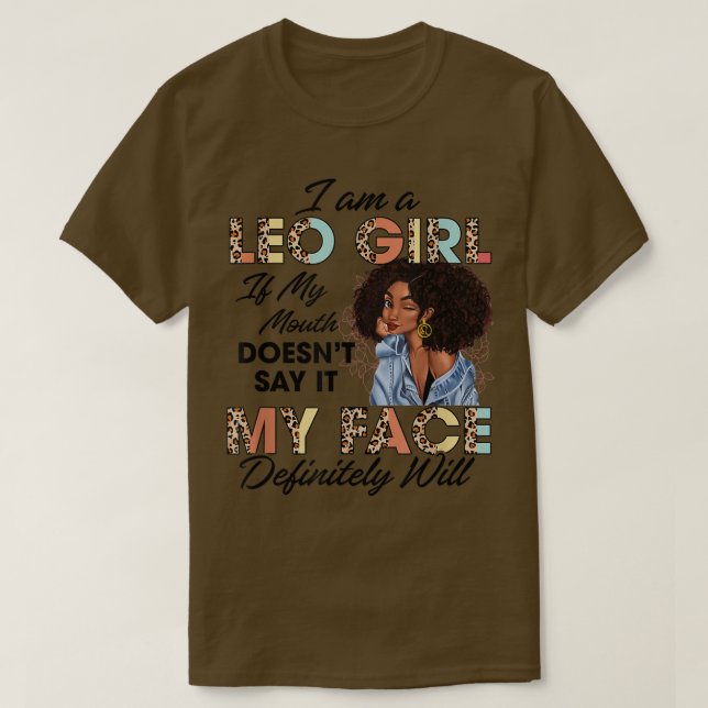 Camiseta Leo Girl Se minha boca não disser que minha cara v (Frente do Design)
