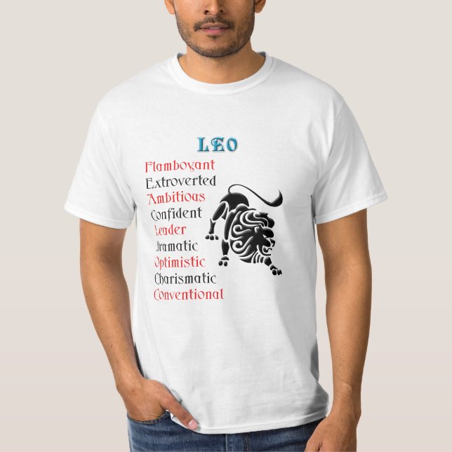 Camiseta Leo Horoscope Sinal Zodiac (Frente)