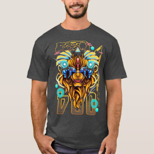 Camiseta Leo Mechanical Lion Horoscope Sinal Zodiac