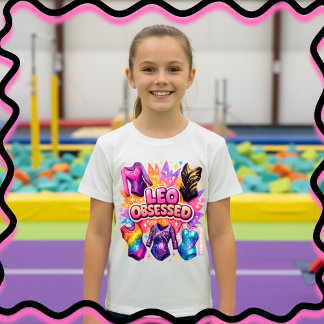 Camiseta Leo Obsessed Colorful Girls Gymnastics Leotard