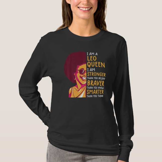 Camiseta Leo Queen  For Women Astrology Zodiac  Girls Leo (Frente)