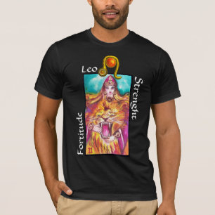 CAMISETA LEO,SINAL DE ANIVERSÁRIO DE STRENGHT TAROT ASTROL
