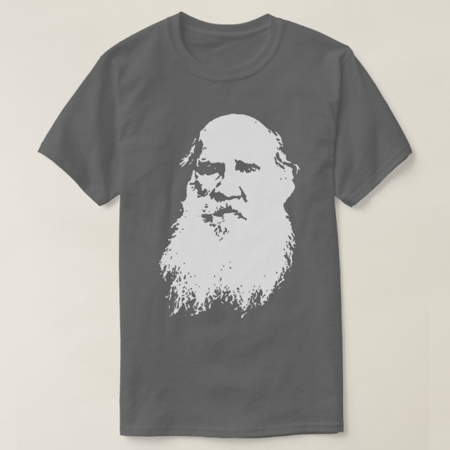 Camiseta Leo Tolstoy White Em Preto (Frente do Design)