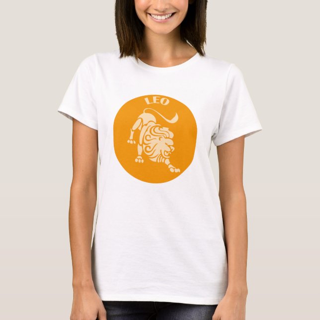 Camiseta Leo, Zodiac Sign, Horoscope, Astrology (Frente)