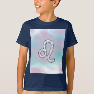 Camiseta Leo Zodiac Símbolo de Pastels Nacre Style Impress