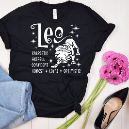 Camiseta Leo Zodiac - Sinal Horoscópio Traços de Personalid