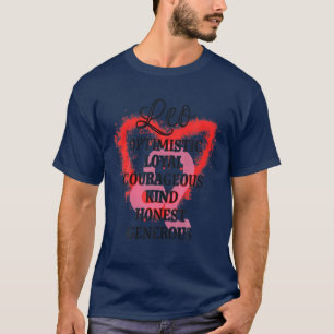 Camiseta Leo Zodiac Sinal Julho Aniversário Fata Coração B