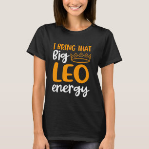 Camiseta Leo Zodiac Sinal Rainha Leão Grande Energia para M