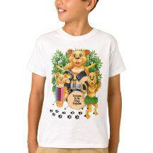 Leões africanos do safari que jogam instrumentos