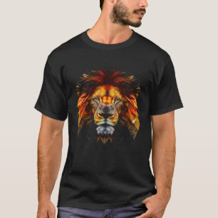 Camiseta Leões coloridos Rei de Animais de África Po