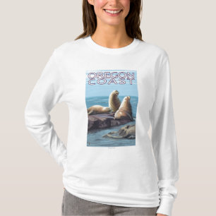 Camiseta Leões de mar da costa de Oregon