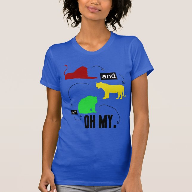 Camiseta leões e tigres e ursos OH MY (Frente)