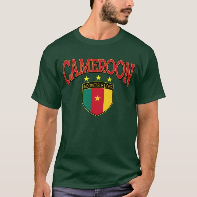 Camiseta Leões indomáveis de República dos Camarões (Frente)
