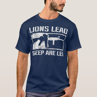 Camiseta Leões Ovinos Líderes São segundo Rifle Led Pro Gun