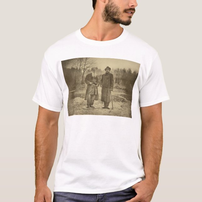 Camiseta Léon Tolstói e o máximo Gorky do autor (Frente)