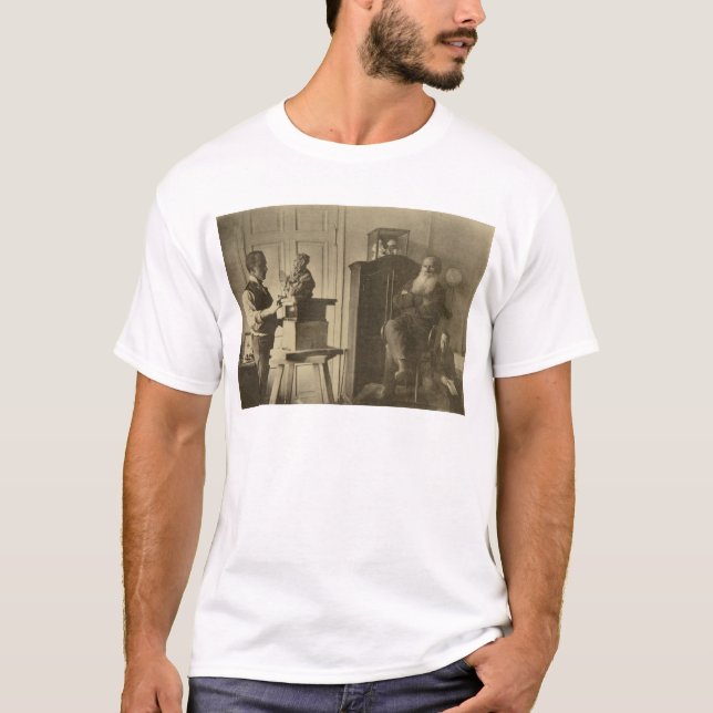 Camiseta Léon Tolstói e o príncipe Paolo do escultor (Frente)