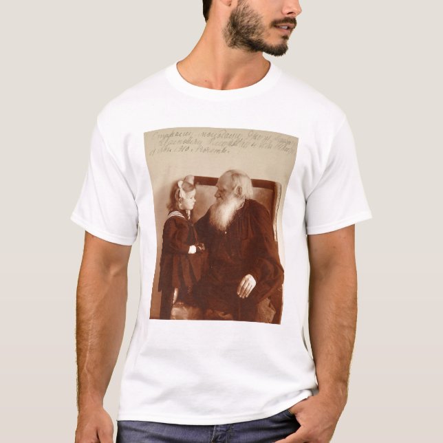 Camiseta Leon Tolstoy com sua neta, Tatiana (Frente)