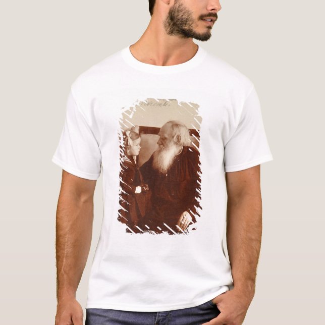 Camiseta Leon Tolstoy com sua neta, Tatiana (Frente)