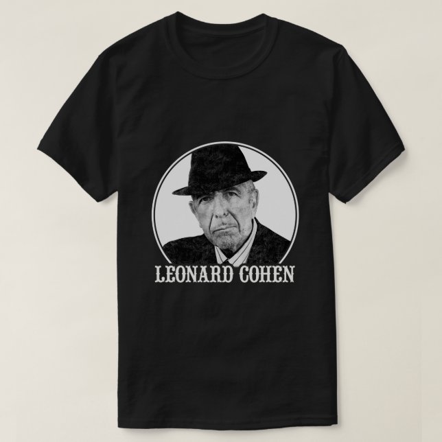 Camiseta Leonard Cohen Art 60s Estilo (Frente do Design)