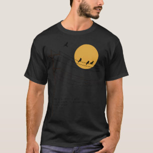 Camiseta Leonard Cohen Bird on a Wire poesia arte