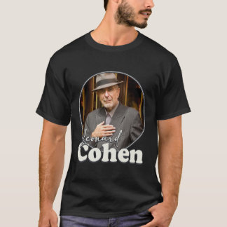 Camiseta Leonard Cohen Retro Retrato FanArt Tributo