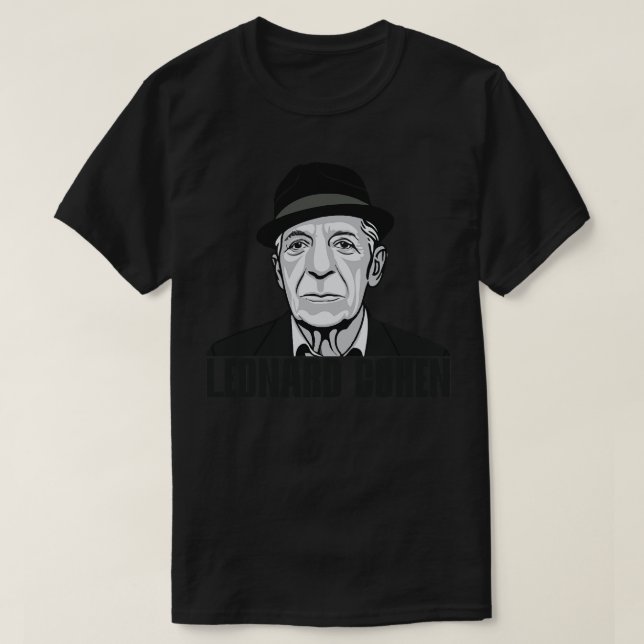 Camiseta Leonard Cohen Vintage Fan Art (Frente do Design)