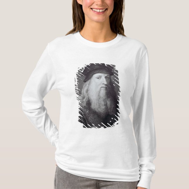 Camiseta Leonardo da Vinci, gravado por Raphael (Frente)