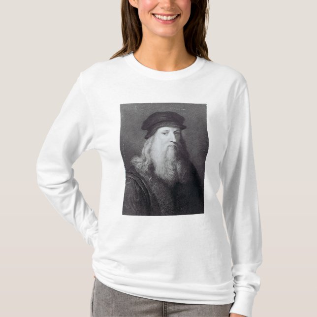Camiseta Leonardo da Vinci, gravado por Raphael (Frente)