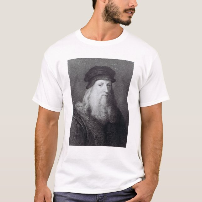 Camiseta Leonardo da Vinci, gravado por Raphael (Frente)