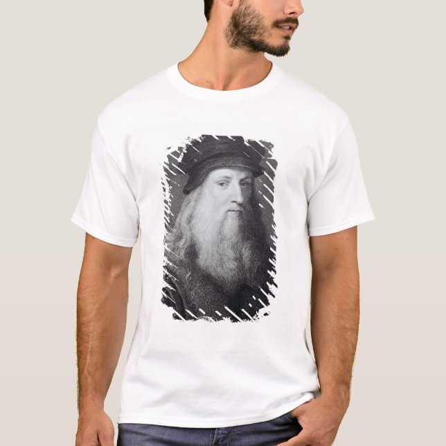 Camiseta Leonardo da Vinci, gravado por Raphael (Frente)