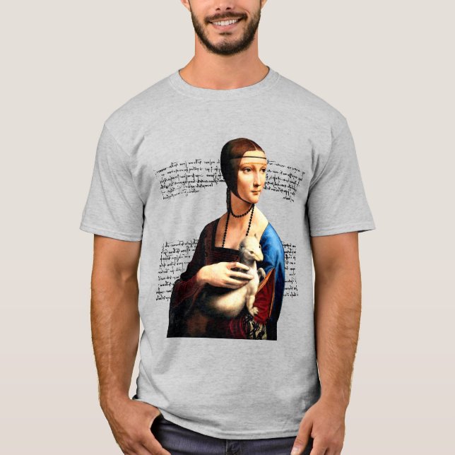 Camiseta Leonardo da Vinci Lady com Ermine (Frente)