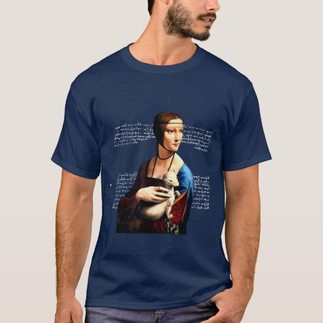 Camiseta Leonardo da Vinci Lady com Ermine (Frente)