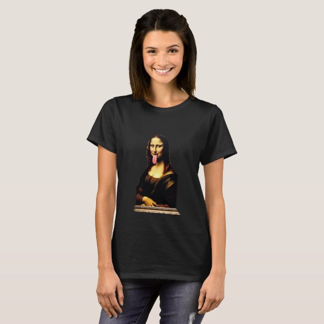 Camiseta Leonardo da Vinci Obras de Arte Mona Lisa (Frente Completa)